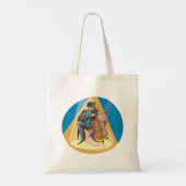 Muzikant spelen de chello tote bag (Achterkant)