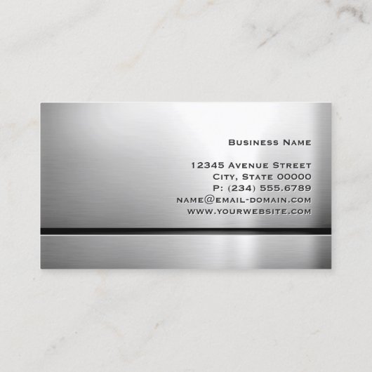 Muzikant - Stainless Steel QR Code Visitekaartje (Achterkant)