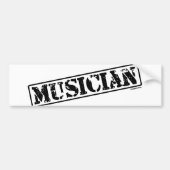 Muzikant Stamp Bumpersticker (Voorkant)