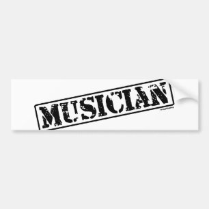 Muzikant Stamp Bumpersticker