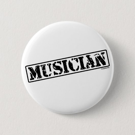 Muzikant Stamp Ronde Button 5,7 Cm (Voorkant)