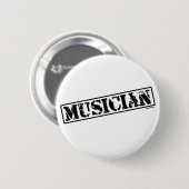 Muzikant Stamp Ronde Button 5,7 Cm (Voorkant /achterkant)