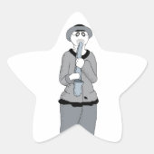 muzikant ster sticker (Voorkant)