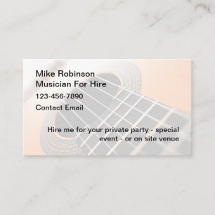 Muzikant te huur Visitekaartjes