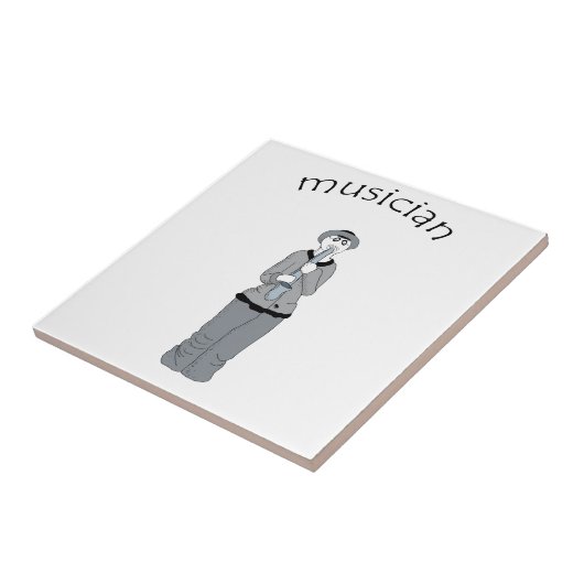 muzikant tegeltje (Zijkant)