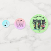 Muzikant thema Black Cats Muzieknoten Verjaardag Confetti (Voorkanten)