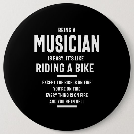 Muzikant Titel Titel Ronde Button 6,0 Cm (Voorkant)