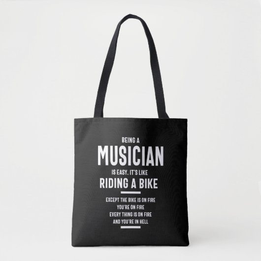 Muzikant Titel Titel Tote Bag (Voorkant)
