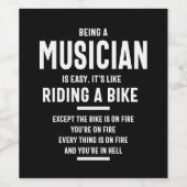 Muzikant Titel Titel Wijn Etiket (Enkel label)