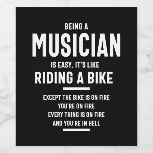 Muzikant Titel Titel Wijn Etiket (Enkel label)