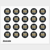Muzikant Town Music Marching Band Ronde Sticker (Vel)