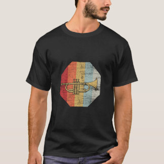 Muzikant trompettist geschenken marching band trom t-shirt