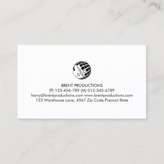 Muzikant van componist visitekaartje (Achterkant)