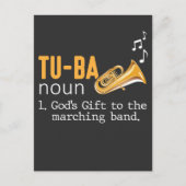 Muzikant van het Marching Wind Instrument Tuba Pla Briefkaart (Voorkant)