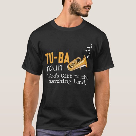 Muzikant van het Marching Wind Instrument Tuba Pla T-shirt (Voorkant)