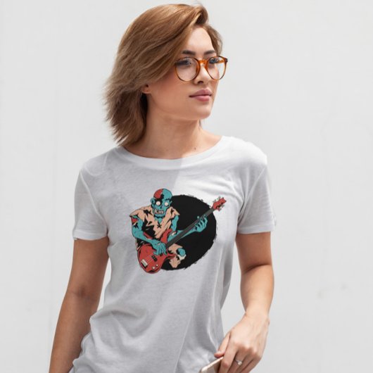 Muzikant van Zombie Bass Player T-shirt