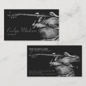 muzikant van zwarte en blanke mensen visitekaartje (Voorkant / Achterkant)