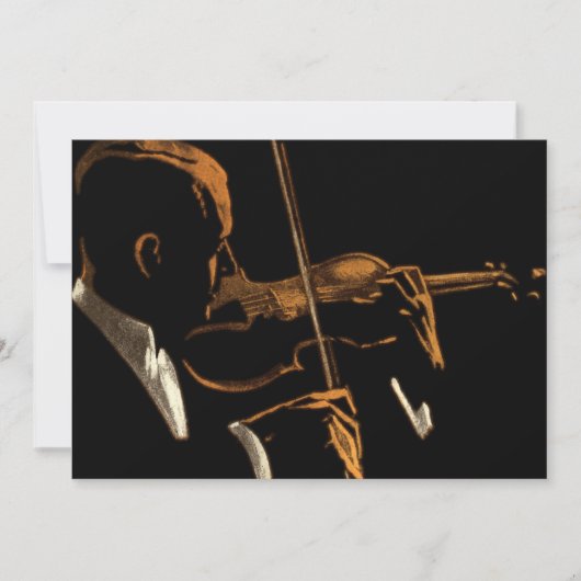  muzikant, violinist die gewelddadige muziek speel (Voorkant)