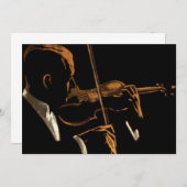  muzikant, violinist die gewelddadige muziek speel (Voorkant / Achterkant)