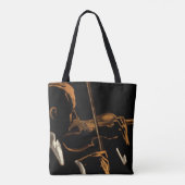  muzikant, violinist die gewelddadige muziek speel tote bag (Achterkant)