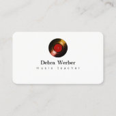 Muzikant visitekaartje met een vinyl plaat (Voorkant)