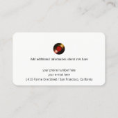 Muzikant visitekaartje met een vinyl plaat (Achterkant)