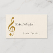 Muzikant visitekaartje met treble muziek notitie (Voorkant)