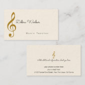 Muzikant visitekaartje met treble muziek notitie (Voorkant / Achterkant)