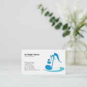 Muzikant Visitekaartje Muzieknoten (Staand voorkant)