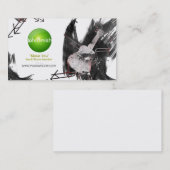 Muzikant Visitekaartje (Ukulele) - Groene logo (Voorkant / Achterkant)