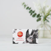 Muzikant Visitekaartje (Ukulele) - Rode logo (Staand voorkant)