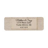 Muzikant voor  blad etiket (Voorkant)