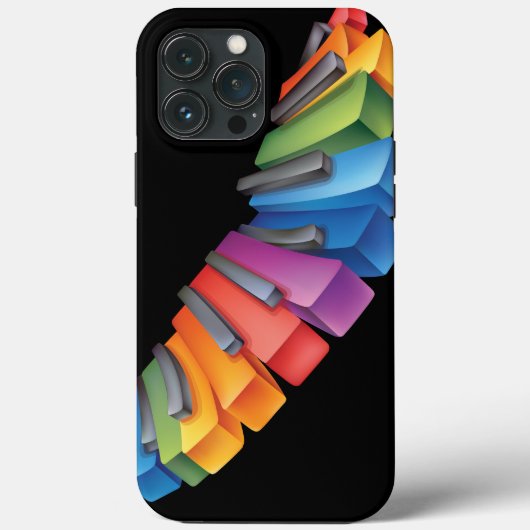 Muzikant voor kleurrijk regenboogtoetsenbord Case-Mate iPhone case (Achterkant)