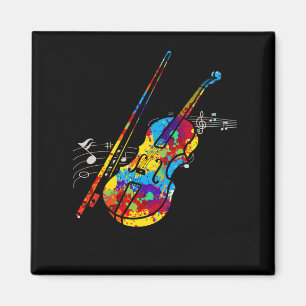 Muzikant voor kleurrijke Violin Player String Inst Magneet