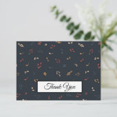 Muzikant voor muziek bedankkaart (Staand voorkant)