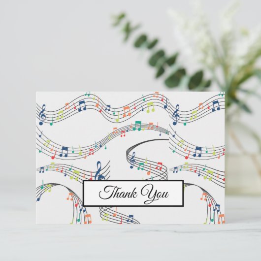 Muzikant voor muziek bedankkaart (Staand voorkant)