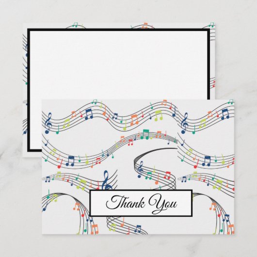 Muzikant voor muziek bedankkaart (Voorkant / Achterkant)