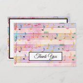 Muzikant voor muziek bedankkaart (Voorkant / Achterkant)