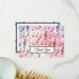 Muzikant voor muziek bedankkaart