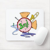 Muzikant voor muziekinstrumenten in de band van sc muismat (Met muis)