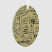 muzikant voor muzieknotitie ornament (voorkant)