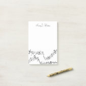 Muzikant voor muzikant met muzieknotitie post-it® notes (Op bureau)