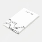 Muzikant voor muzikant met muzieknotitie post-it® notes (Schuin)