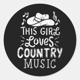 Muzikant voor Western Pet in het land Ronde Sticker