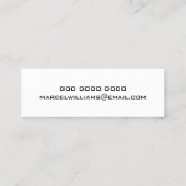 muzikant wit visitekaartje met gitaar (Achterkant)