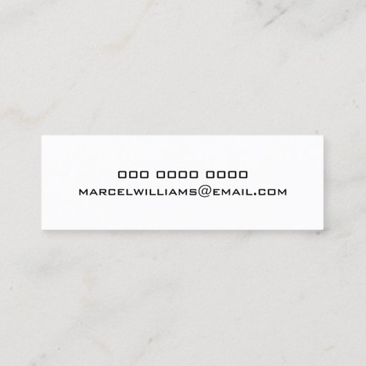 muzikant wit visitekaartje met gitaar (Achterkant)