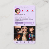 Muzikant Zanger Composer IG Licht Paarse Modern Visitekaartje (Voorkant)