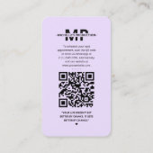 Muzikant Zanger Composer IG Licht Paarse Modern Visitekaartje (Achterkant)