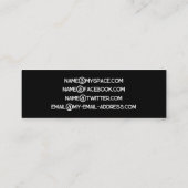 Muzikant Zanger Gitarist Artiest Star Publicity Mini Visitekaartje (Achterkant)