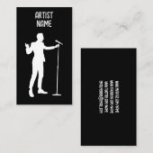 Muzikant Zanger MC Microfoon Artiest Mannelijk Visitekaartje (Voorkant / Achterkant)